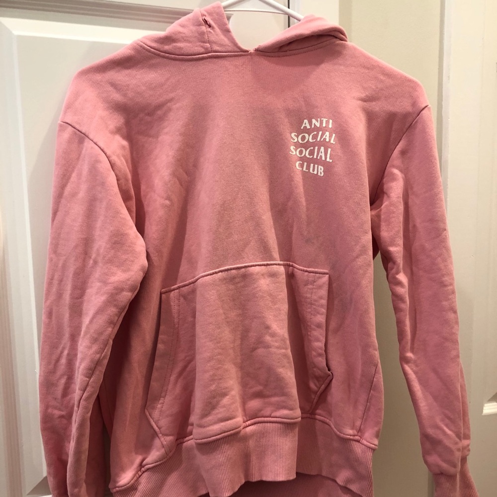 baby pink Anti Social Social Club hoddie